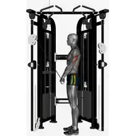 Cable Triceps Push Down Straight Bar illustration
