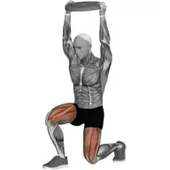 Plate Overhead Walking Lunge illustration